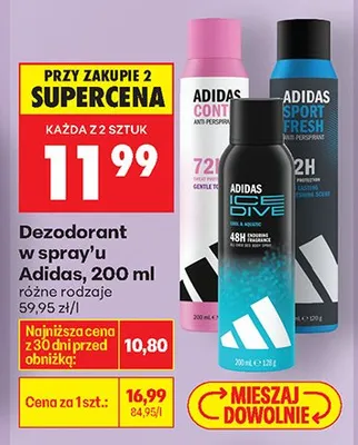Dezodorant w spray'u różne rodzaje promocja w Biedronka