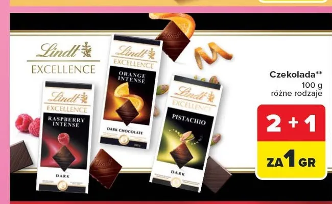 Czekolada Lindt Excellence Dark promocja w Carrefour