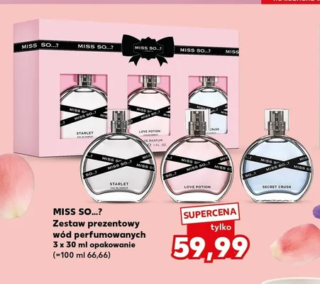 Zestaw prezentowy wód perfumowanych MISS SO...? 3x30ml promocja w Kaufland
