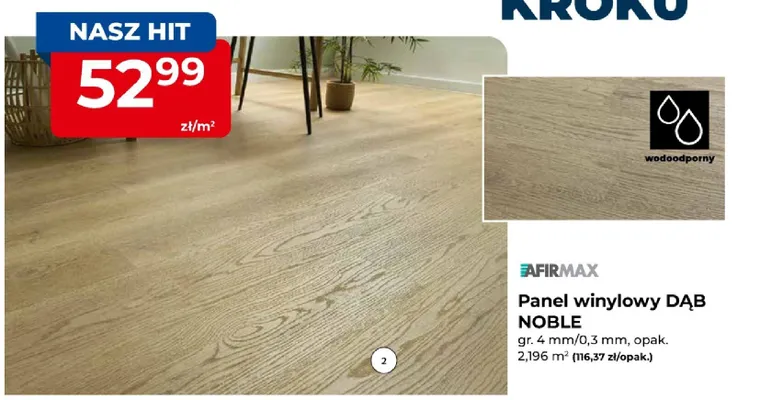 Panel winylowy Afirmax Dąb Noble 4 mm promocja w PSB Mrówka