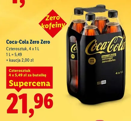 Napój gazowany Zero Zero 4x1 l promocja w Lidl