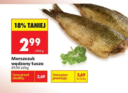 Morszczuk wędzony łusza promocja w Biedronka