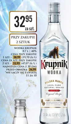 Wódka Krupnik pistacja promocja w Dino