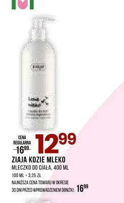 Mleczko do ciała Ziaja Kozie Mleko promocja w Drogerie Natura