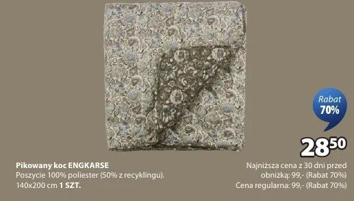 Koc pikowany promocja w Jysk