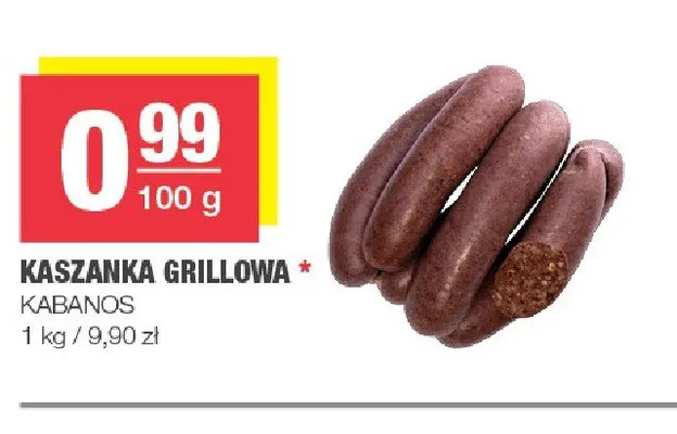 Kaszanka grillowa Kabanos promocja w SPAR