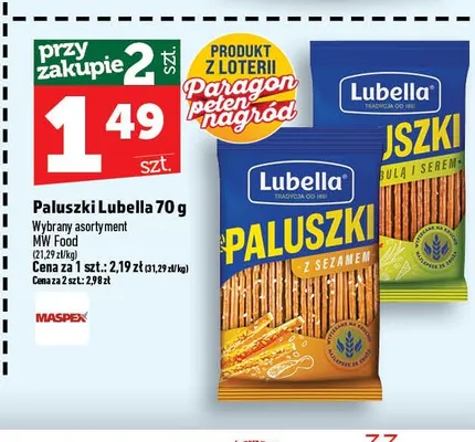 Paluszki Lubella z cebulą i serem promocja w TOPAZ