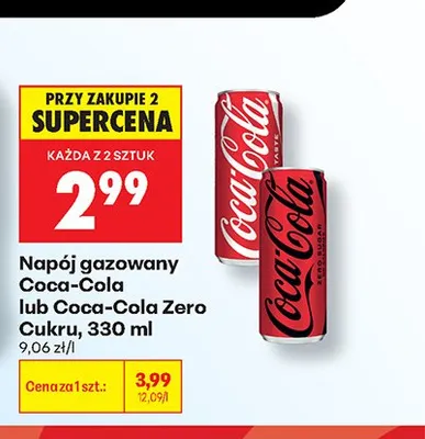 Napój gazowany Coca-Cola Zero Cukru promocja w Biedronka
