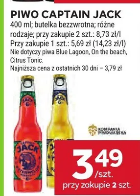 Piwo Captain Jack promocja w Stokrotka