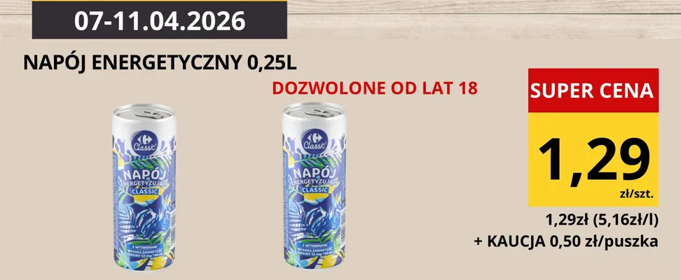 Napój energetyczny FIRE UP promocja w Supeco