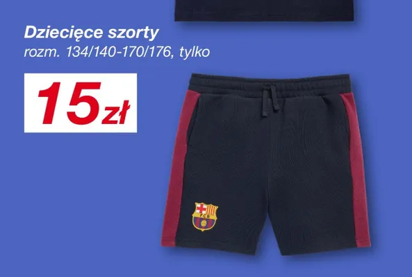 Szorty dziecięce FC Barcelona promocja w KiK