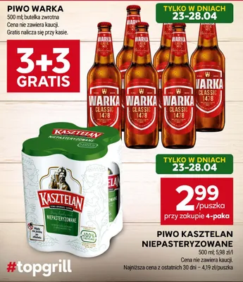 Piwo Warka Classic 1478 promocja w Stokrotka