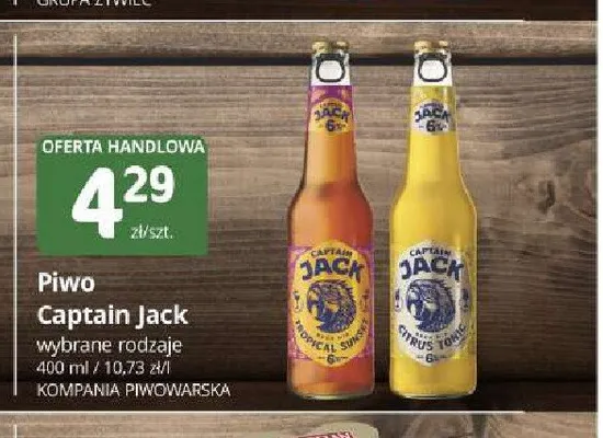 Piwo Captain Jack Tropical Sunset promocja w Marketvita