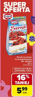 Sernik na zimno do przygotowania promocja w Carrefour Market