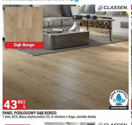 Panel podłogowy Dąb Borgo Classen 7 mm AC5 promocja w Merkury Market