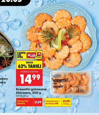 Krewetki gotowane Marinero promocja w Biedronka