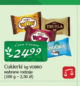 Cukierki Vobro promocja w CEZAR Delikatesy