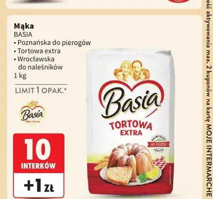 Mąka Basia poznańska do pierogów promocja w Intermarche