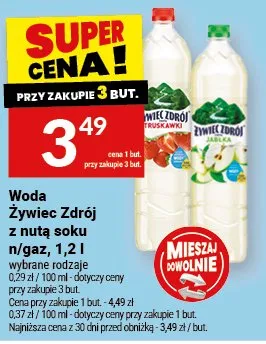 Woda Żywiec Zdrój z nutą soku n/gaz promocja w Twój Market
