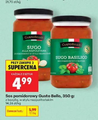 Sos pomidorowy Gusto Bello w stylu neapolitańskim promocja w Biedronka