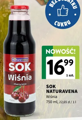 Sok Naturavena Wiśnia promocja w Intermarche