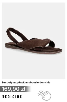 Sandały na płaskim obcasie damskie Medicine promocja w Medicine