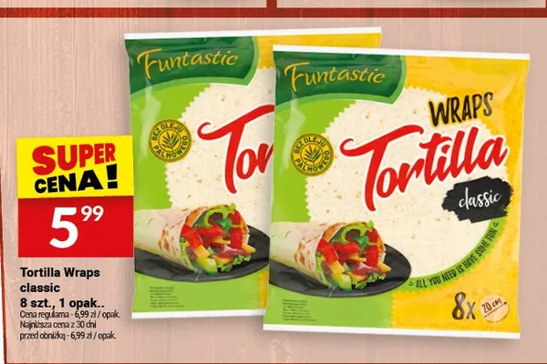 Tortilla Wraps classic Funtastic promocja w Twój Market