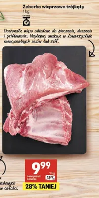 Żeberka wieprzowe trójkąty promocja w Delikatesy Centrum
