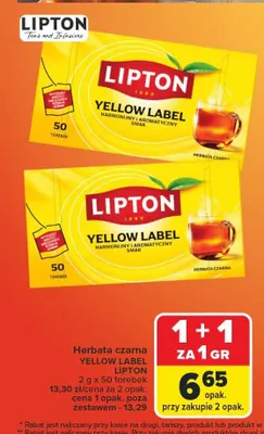 Herbata czarna Yellow Label promocja w Carrefour