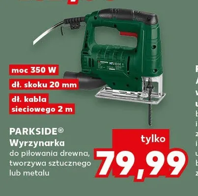 Wyrzynarka PARKSIDE moc 350W dł. skoku 20mm dł. kabla sieciowego 2m promocja w Kaufland