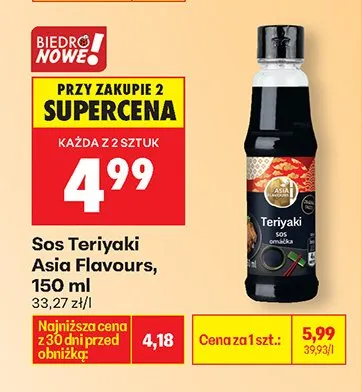 Sos teriyaki promocja w Biedronka