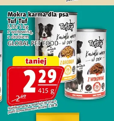 Mokra karma dla psa w sosie z wołowiną Tuf promocja w Prim Market