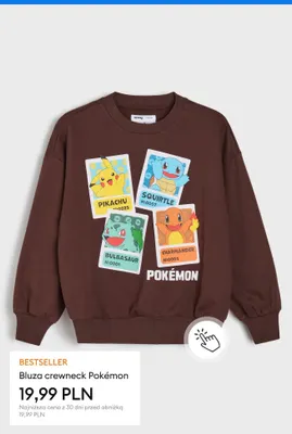 Bluza crewneck Pokémon Sinsay promocja w Sinsay