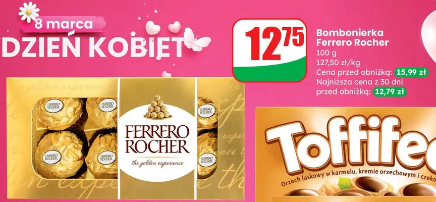 Bombonierka Ferrero Rocher promocja w Dino