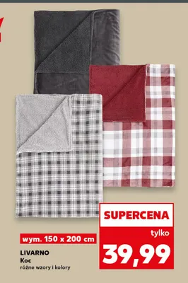 Koc Livarno 150x200 cm promocja w Kaufland