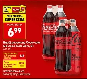 Napój gazowany Coca-Cola Zero promocja w Biedronka