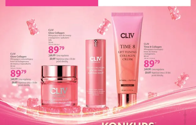 Krem do twarzy CLIV Time 8 Collagen liftingująco-tonizujący promocja w Hebe