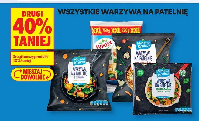 Warzywa na patelnię Mroźna Kraina różne rodzaje promocja w Biedronka