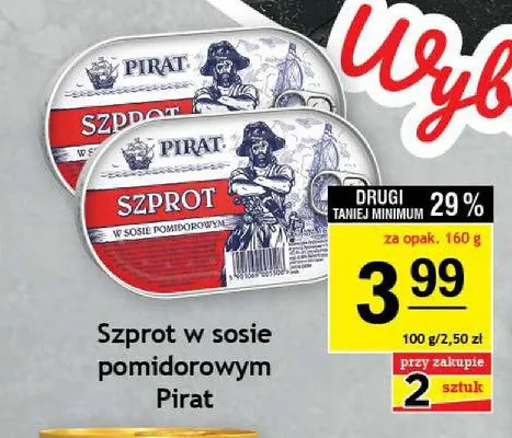 Szprot w sosie pomidorowym Pirat promocja w Gram Market