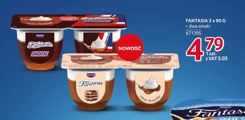 Jogurt Fantasia Snickers Danone 2-pak promocja w Selgros