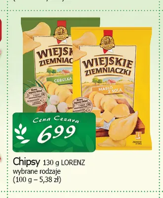 Chipsy Wiejskie Ziemniaczki Lorenz promocja w CEZAR Delikatesy