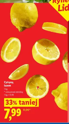 Cytryny luzem Ryneczek Lidla promocja w Lidl