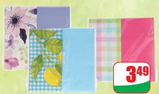 Serwetki Duo różne wzory i kolory promocja w Dino