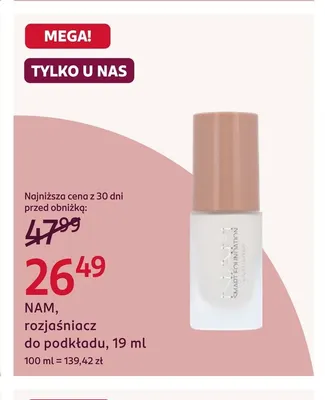 Rozjaśniacz do podkładu NAM promocja w Rossmann