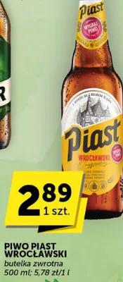 Piwo Piast Wrocławski butelka zwrotna promocja w Groszek