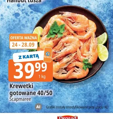Krewetki gotowane Scapmaree promocja w Leclerc