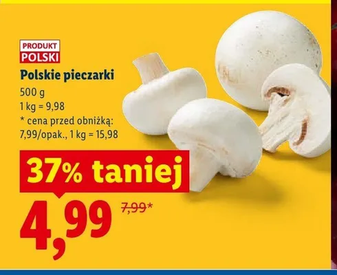 Pieczarki polskie promocja w Lidl