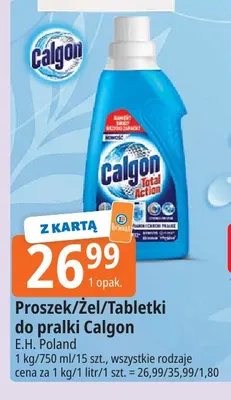 Proszek/Żel/Tabletki do pralki Calgon promocja w Leclerc