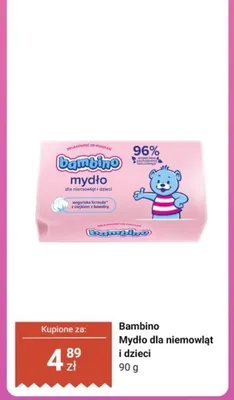Mydło dla niemowląt i dzieci Bambino promocja w Biedronka