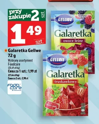 Galaretka o smaku owoce leśne Gellwe promocja w TOPAZ
